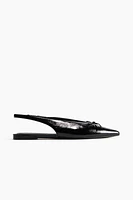 Leather Slingback Ballet Flats