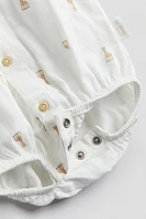 Muslin Romper Suit with Collar