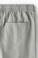 Short classique en lin mélangé
