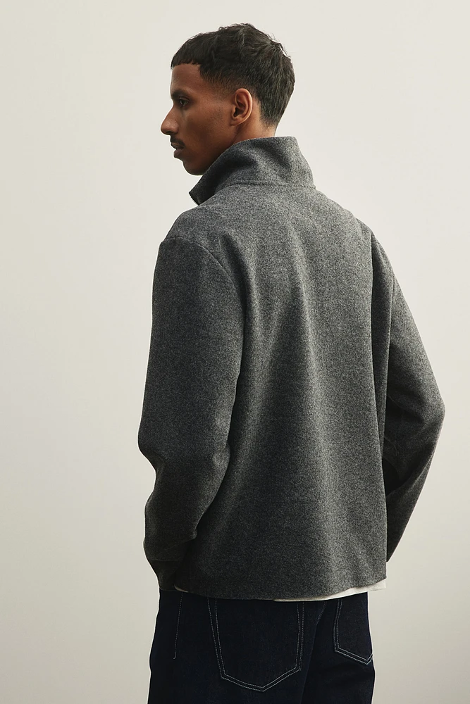 Regular Fit Half-zip Mock Turtleneck Sweater