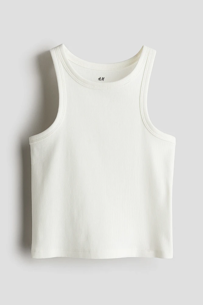 Ribbed Cotton Tank Top