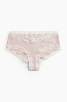 MAMA 3-Pack Lace-Trimmed Cotton Hipster Briefs