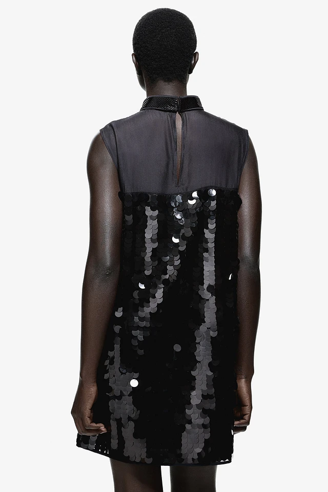elegant black maxi dress Eliana Black Sheer Maxi Dress – Elegant Evening Look – PEGASI main image 1