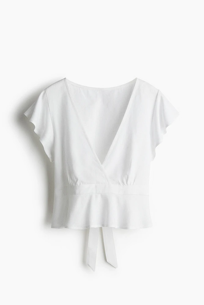 Blouse en lin mélangé