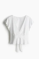 Blouse en lin mélangé