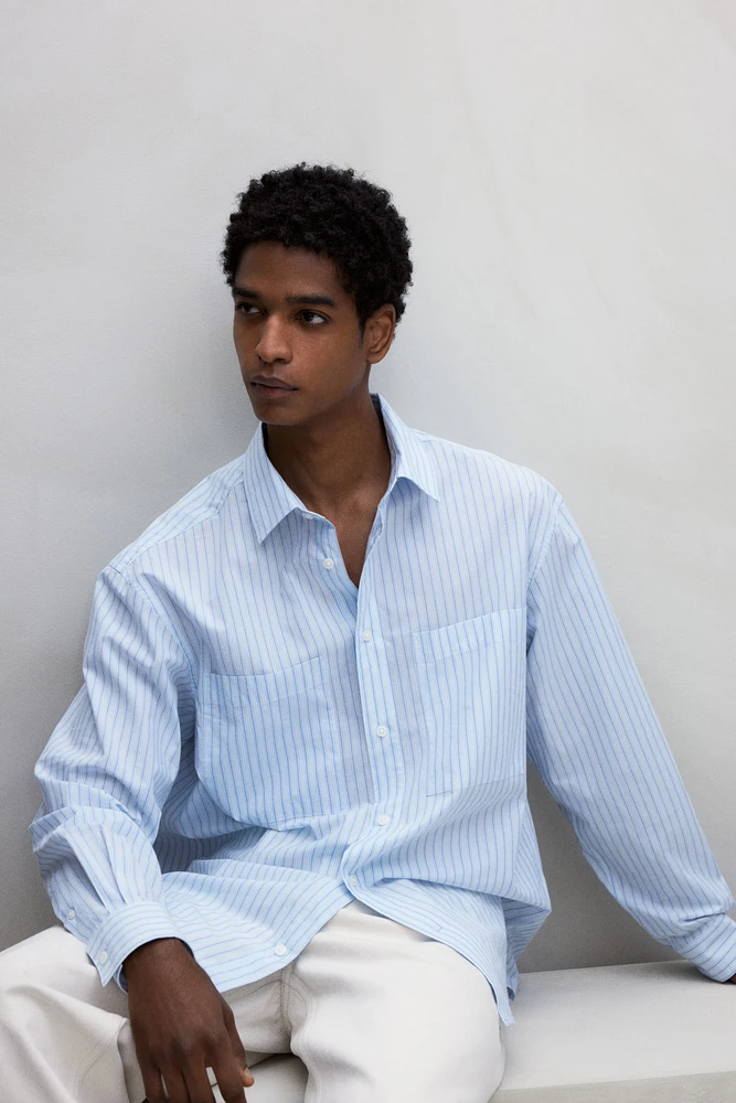 Loose Fit Poplin Shirt