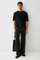Regular-Fit Textured-Knit T-Shirt