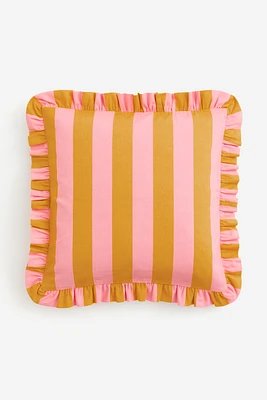 Ruffle-trimmed Cushion Cover