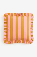 Ruffle-trimmed Cushion Cover