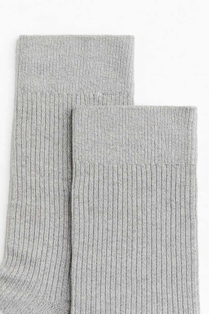 Rib-Knit Socks