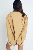 Jacket with Corduroy Collar