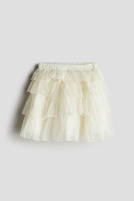 Flounced Organza Skirt