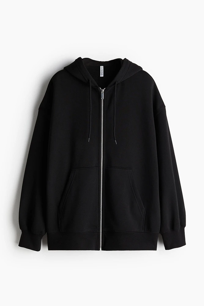 Veste Grande Taille à glissière avec capuchon
