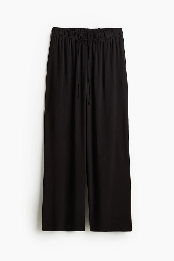 Wide-cut Pull-on Pants