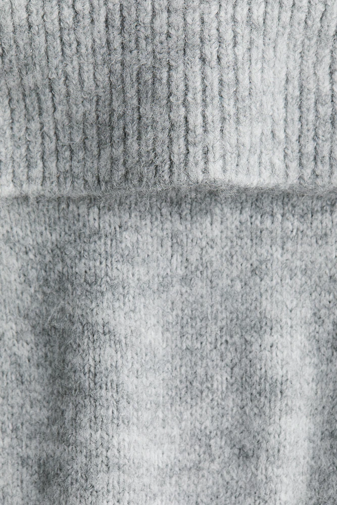 Off-the-Shoulder Fine-Knit Dress