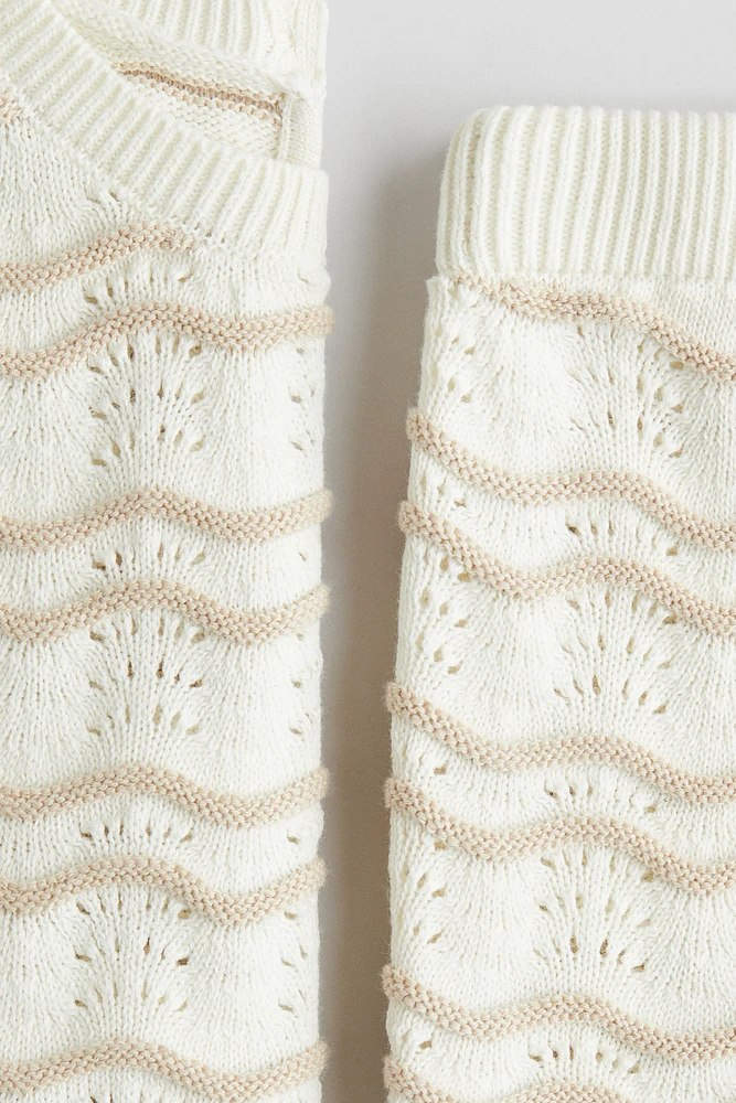 Ensemble 2 pièces en tricot pointelle