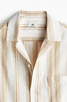 Regular Fit Linen-blend Resort Shirt