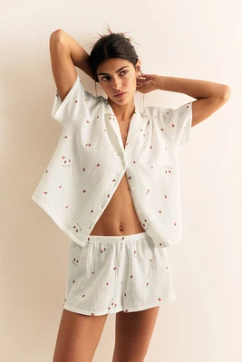 Pyjama en mousseline de coton