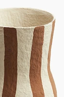 Tall papier-mâché vase