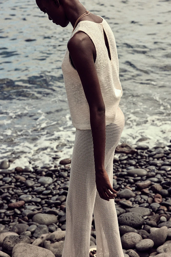 Débardeur en tricot texturé