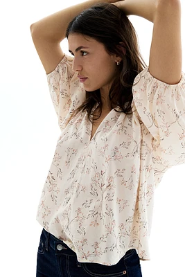 Smock-Neck Blouse