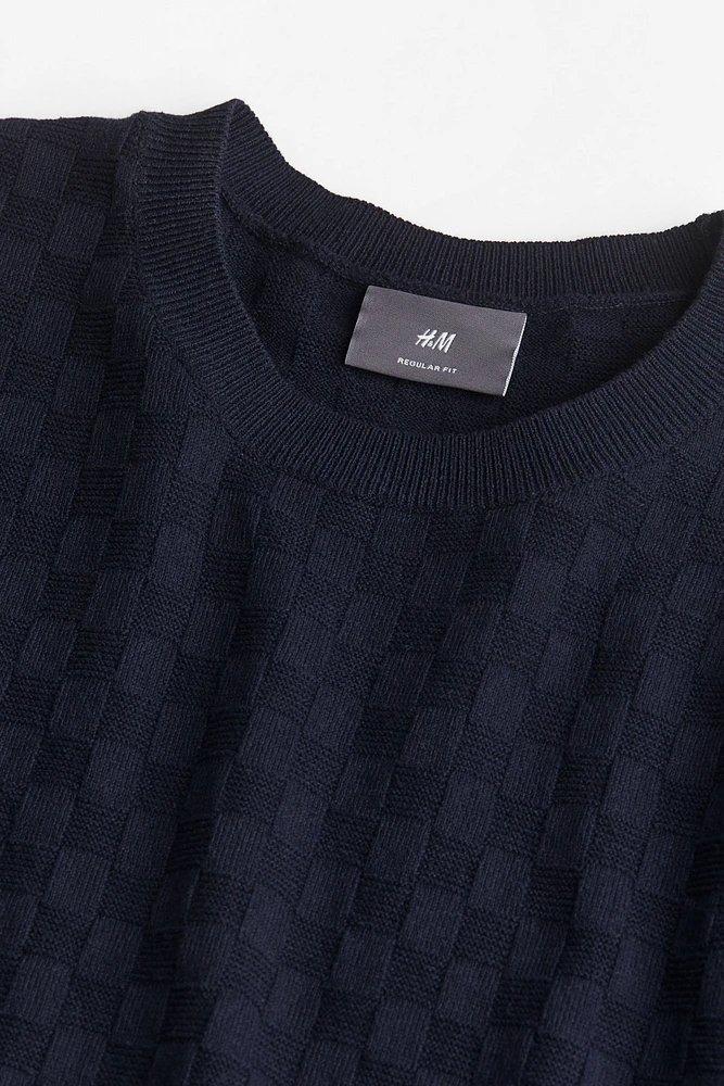 Regular Fit Pattern-knit T-shirt