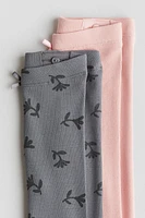 2-pack Ribbed Cotton Leggings