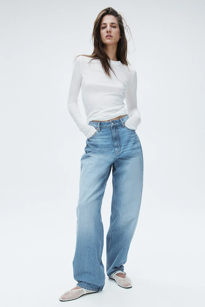 Jean Taille Haute Coupe Tonneau