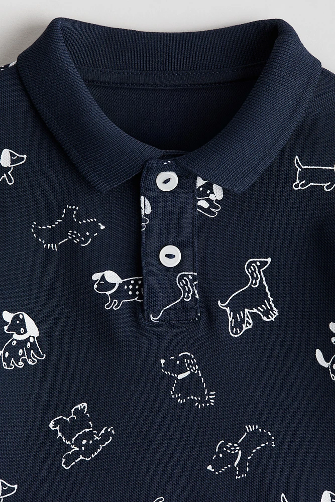 Polo en piqué de coton