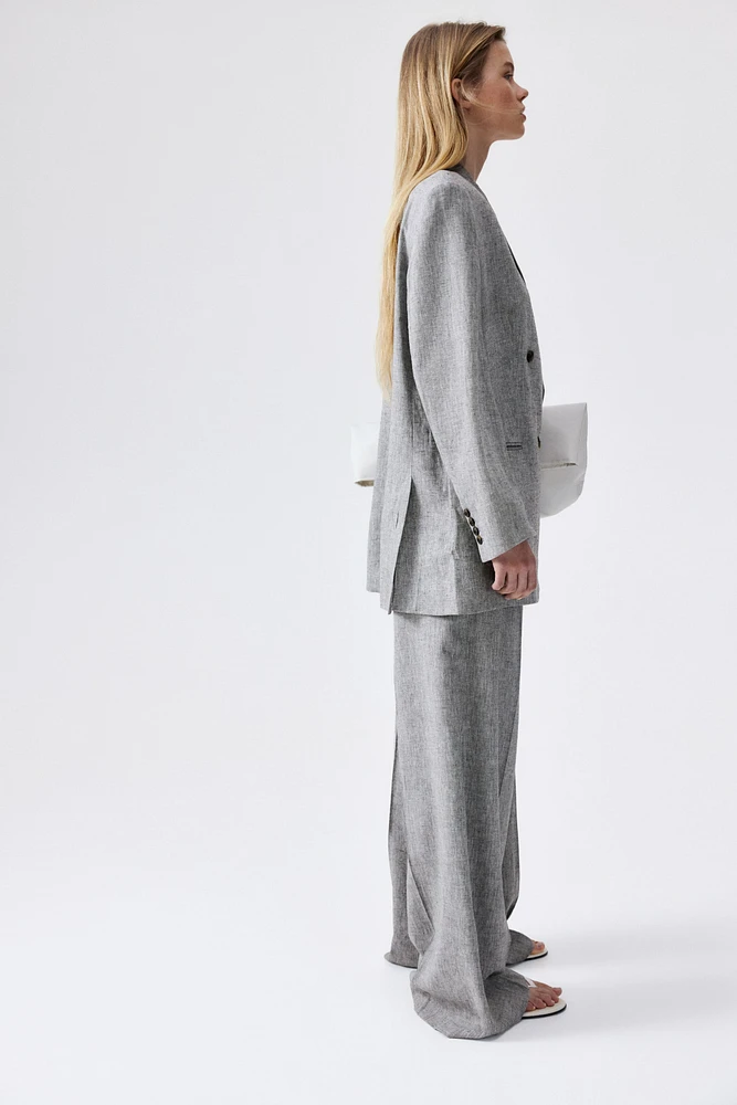 Linen-Blend Blazer