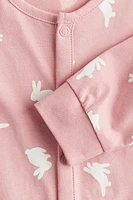 Printed Cotton Pajama Jumpsuit
