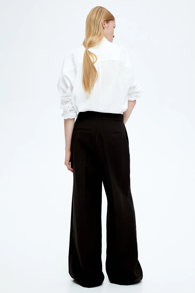 Oversized Linen-Blend Shirt