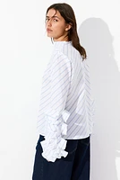 Ruffle-Sleeved Blouse