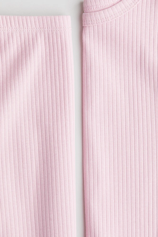 2-Piece Ribbed Cotton Set