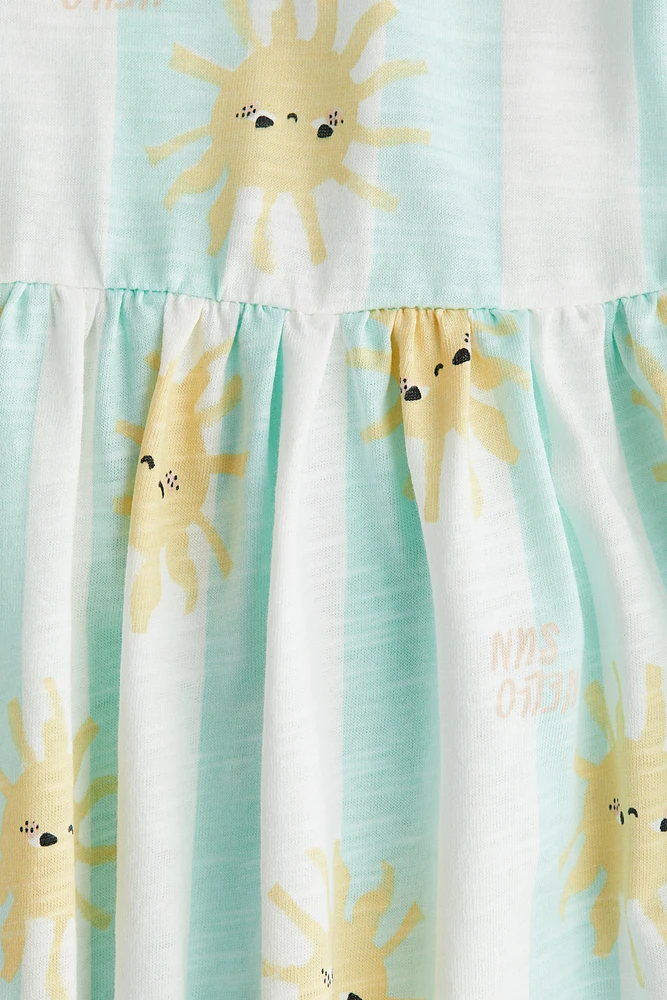 Robe à manches volants en coton