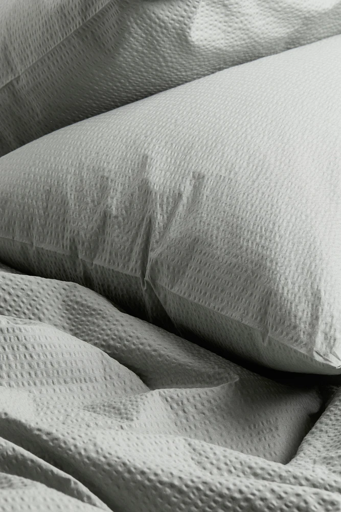 Seersucker King/Queen Duvet Cover Set