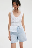 High Denim Shorts
