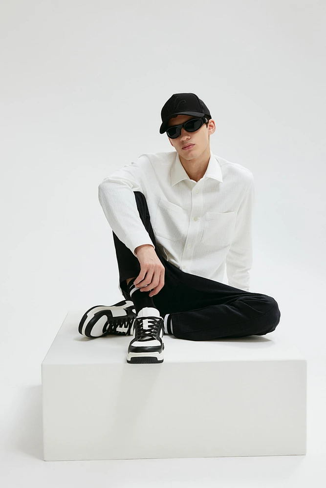 Regular Fit Textured Overshirt