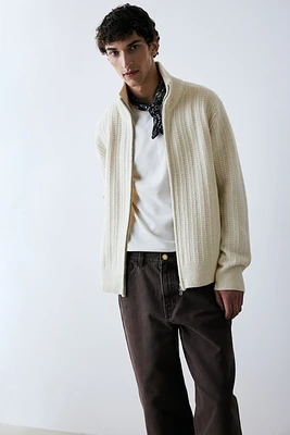 Regular Fit Textured-Knit Cardigan