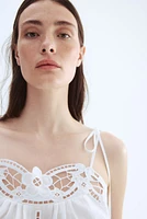 Linen tie-strap top