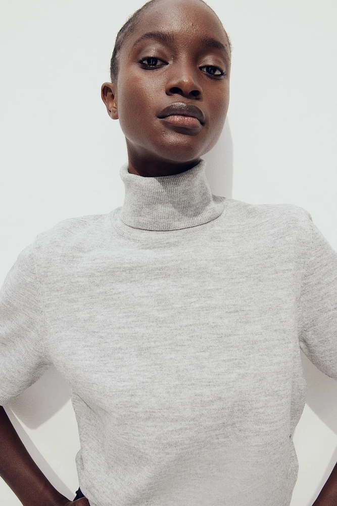 Fine-Knit Turtleneck Sweater