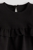 Frill-trimmed dress