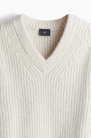 Loose Fit V-Neck Sweater Vest