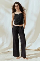 Pantalon droit avec cordon de serrage