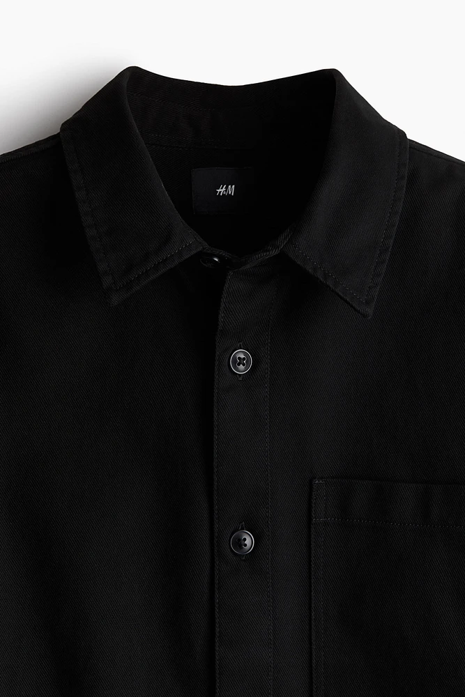 Regular Fit Cotton twill overshirt