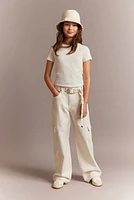 Loose Fit Wide Leg Cargo Jeans