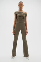 Textured Flared Leggings