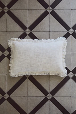 Housse de coussin en tissu flammé