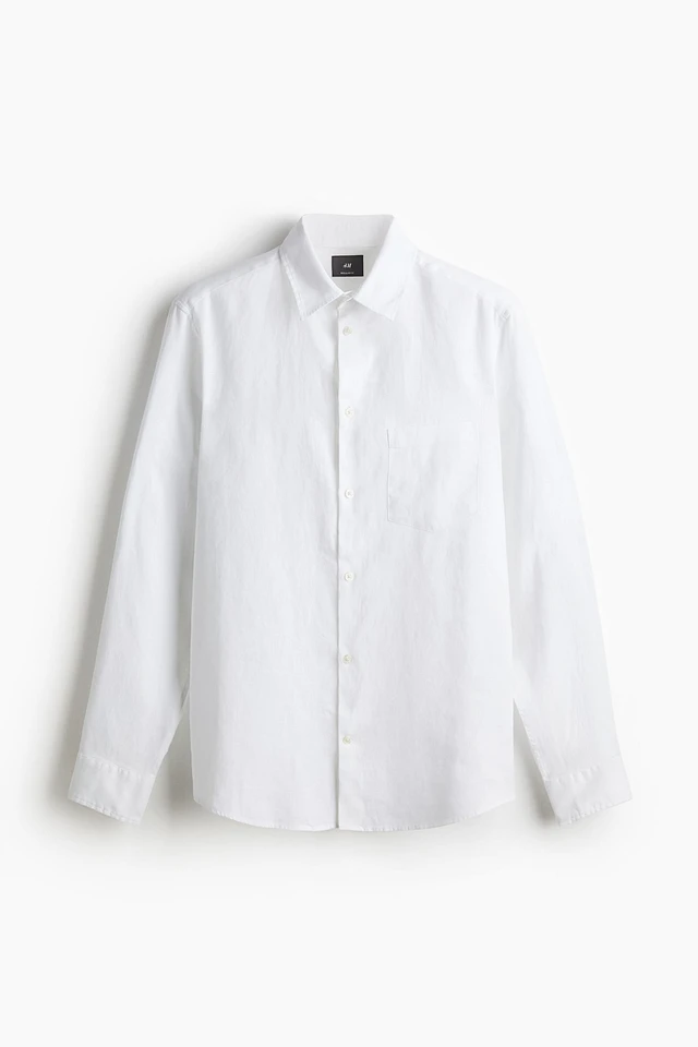 Regular Fit Linen Shirt