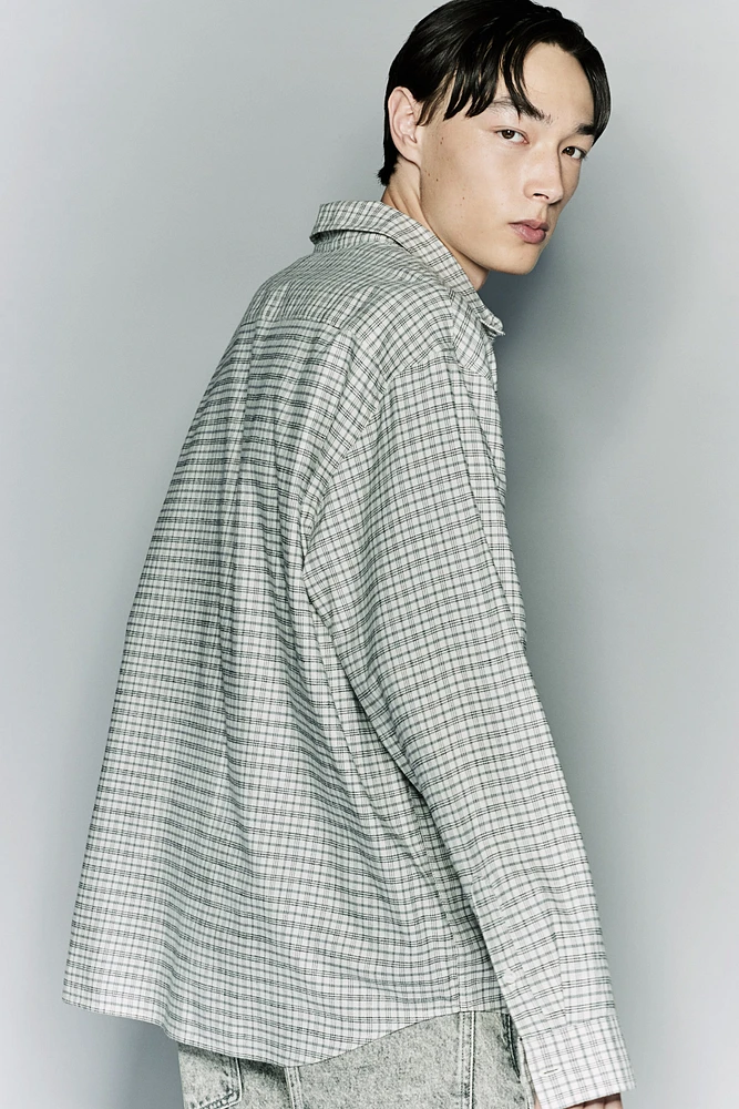 Loose Fit Flannel Shirt